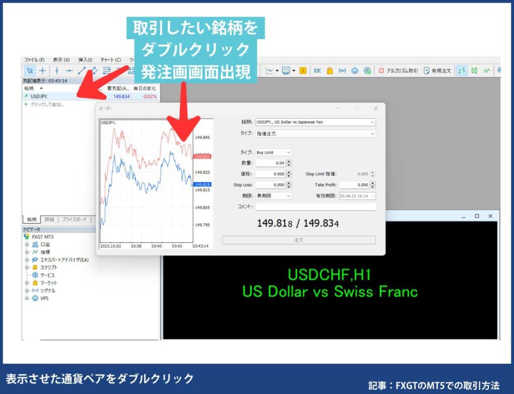 FXGTのMT5取引方法③【注文方法編】