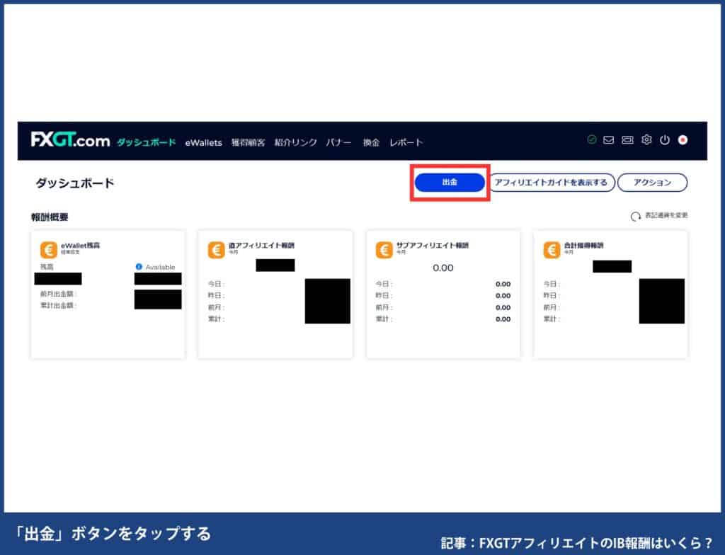 FXGTアフィリエイト報酬の出金方法