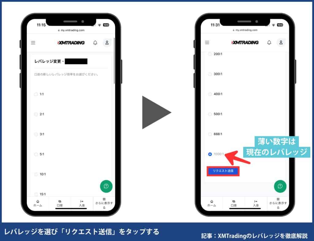 XMTradingのレバレッジ制限・規制解除｜レバレッジ変更方法