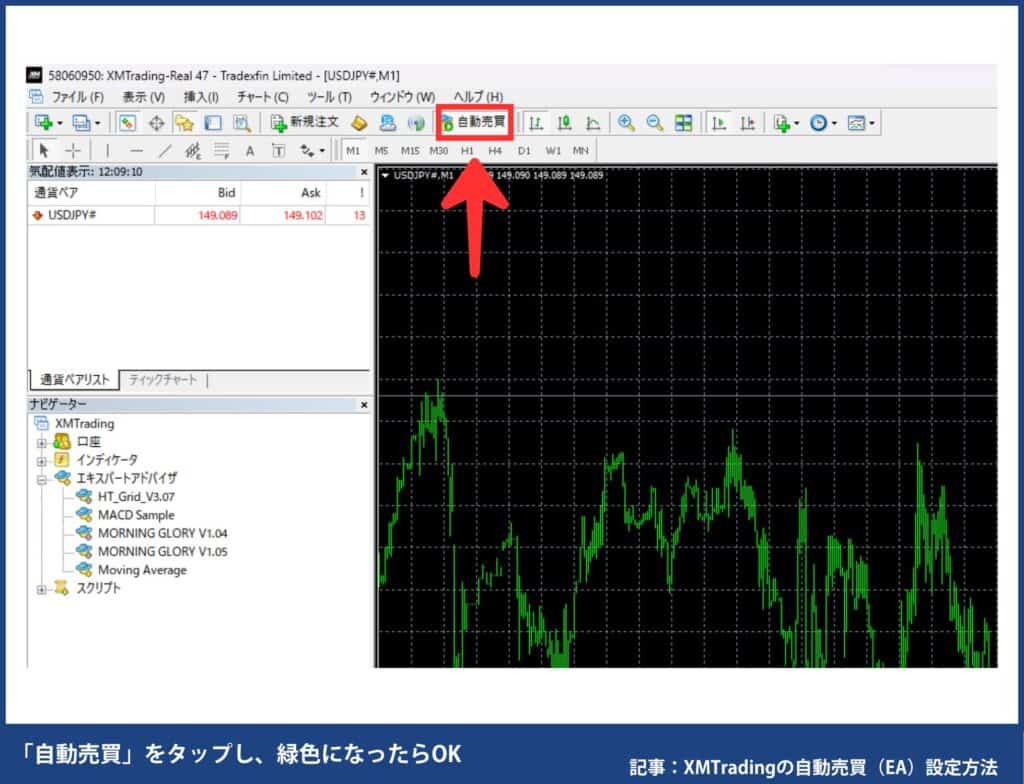 XMの自動売買設定方法