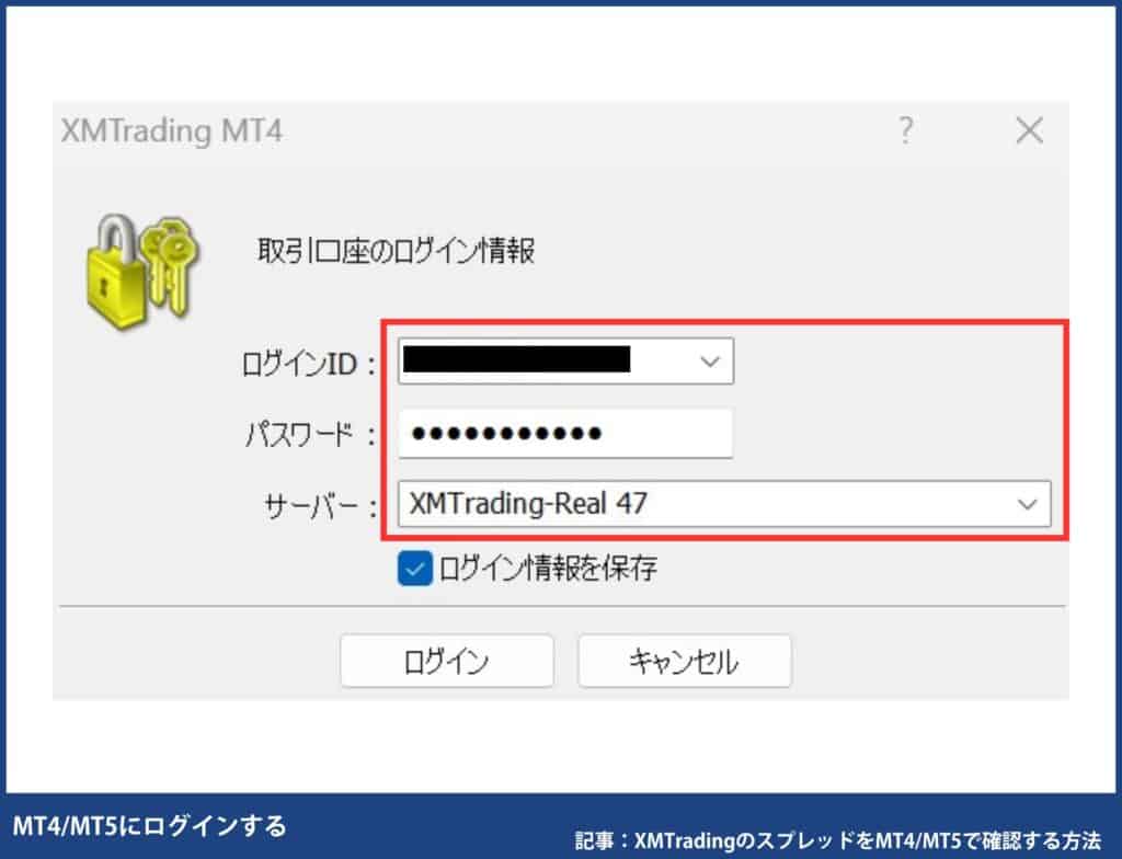 XMのスプレッドをMT4/MT5で確認・表示する方法