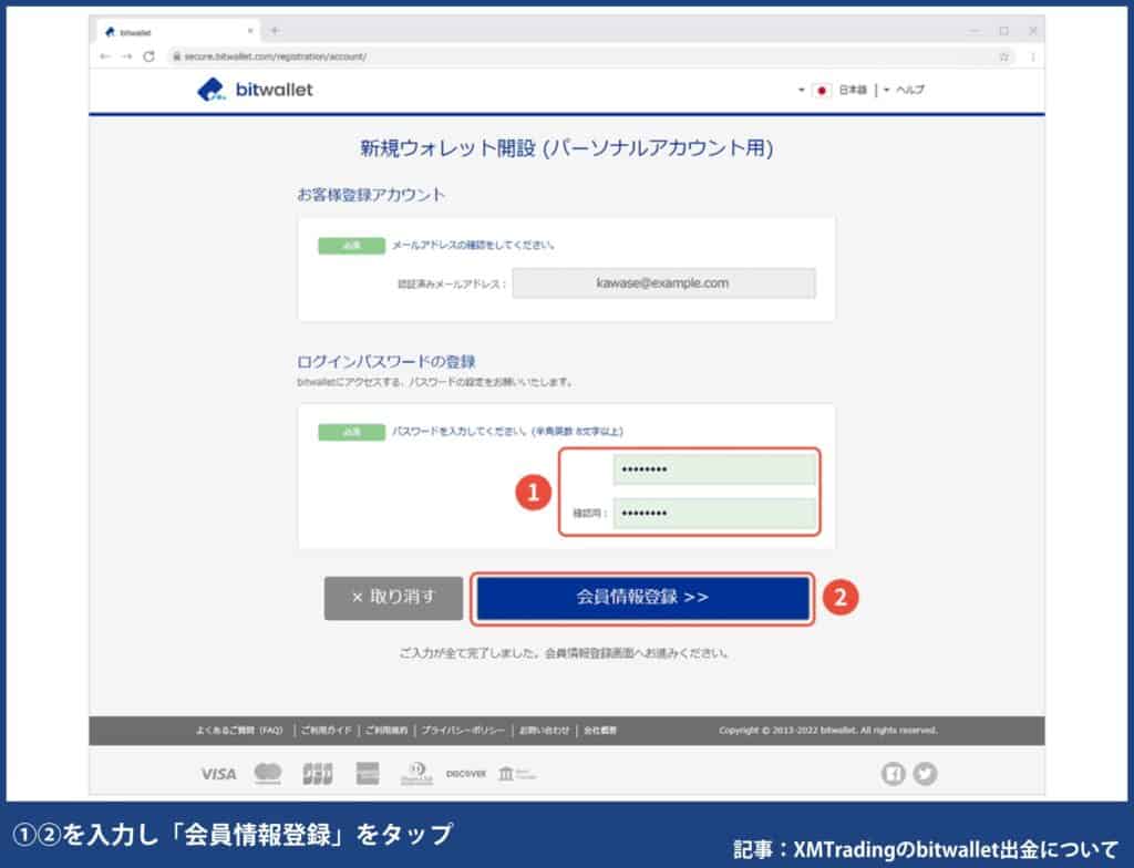bitwalletの開設方法
