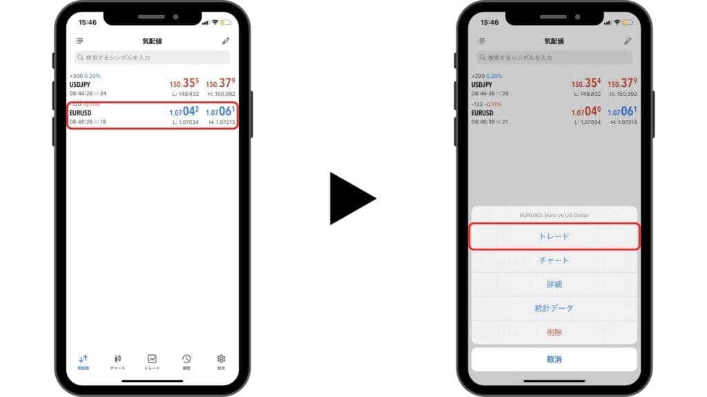IronFX（アイアンFX）の使い方｜MT4/MT5の注文・決済方法【スマホ】