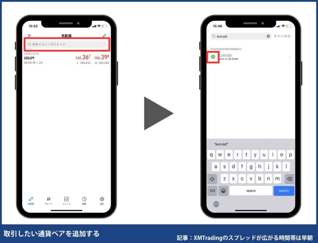 通貨ペアが表示されない場合