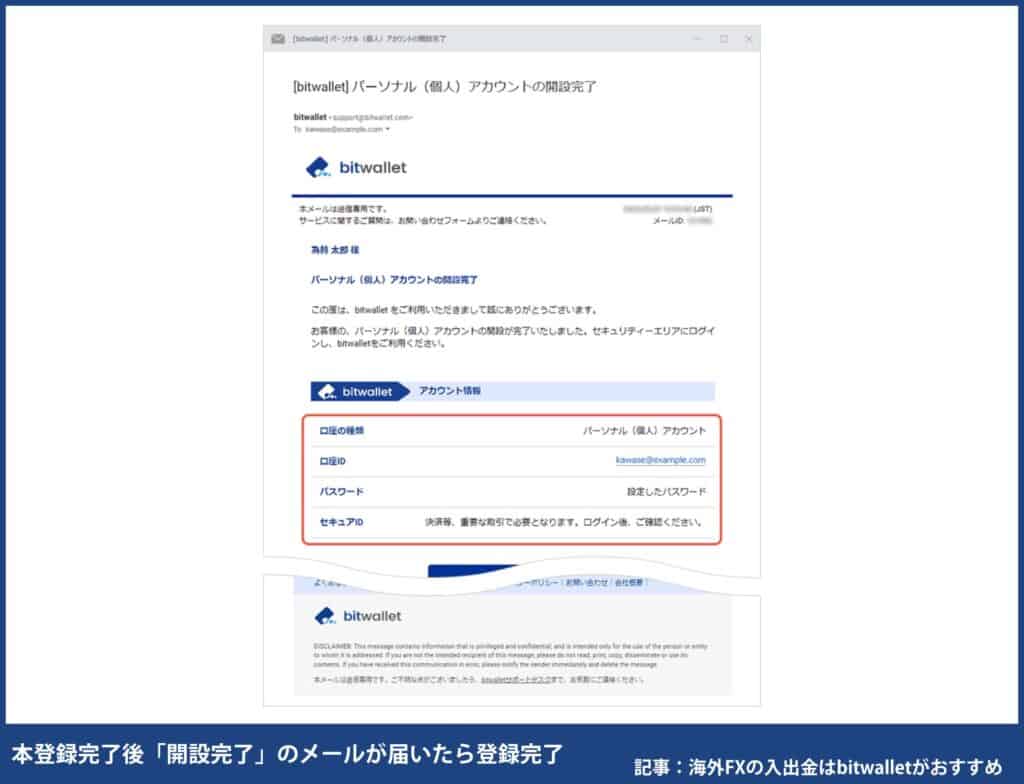 海外FXのbitwallet登録方法⑩開設完了後に「bitwalletへ」をタップ