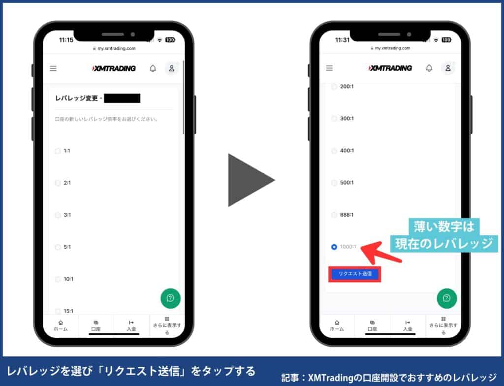XMTradingのレバレッジ制限・規制解除｜レバレッジ変更方法