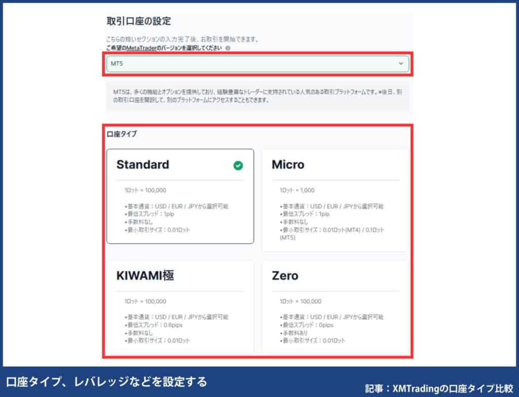 XMTradingの口座タイプを変更する方法
