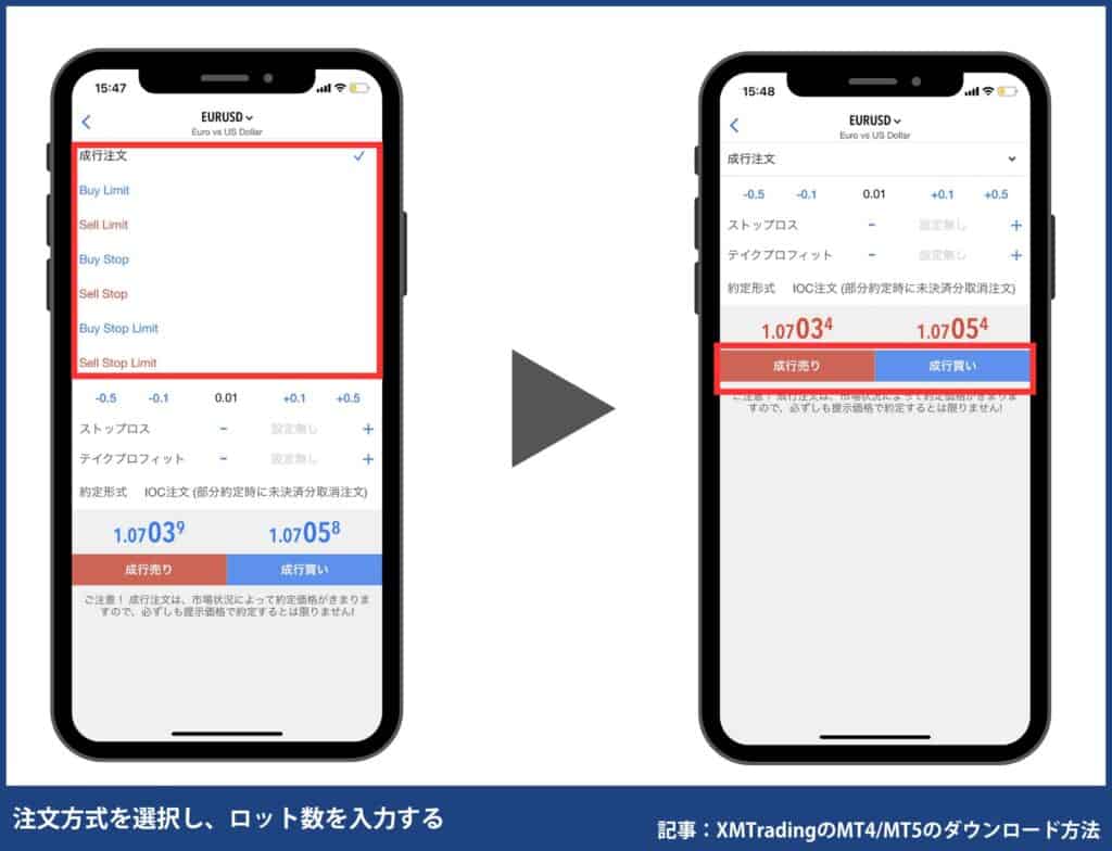 XMトレーディングの使い方｜MT4/MT5の注文・決済方法【スマホ】
