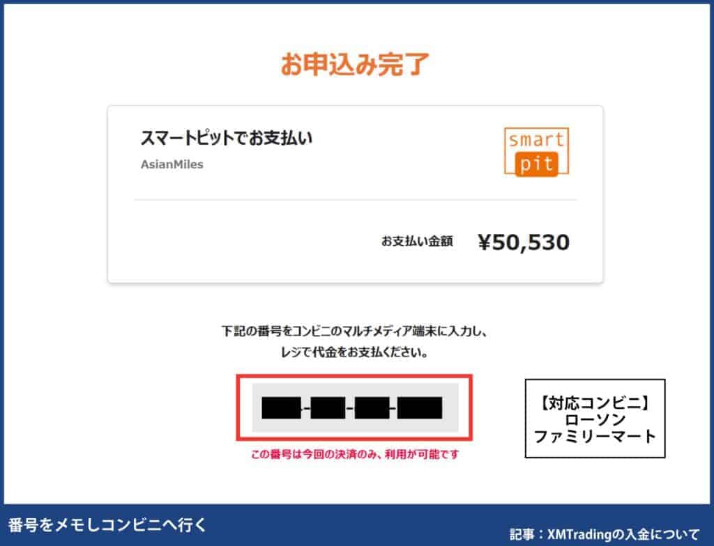 XMTradingにコンビニで入金する方法