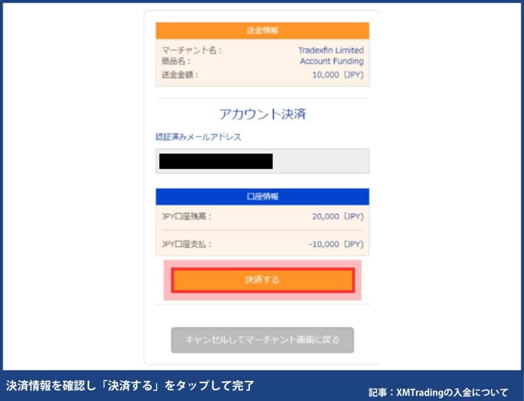 XMへのbitwallet(ビットウォレット)入金方法・手順