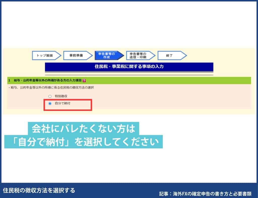 海外FXの確定申告の書き方・e-TaXのやり方