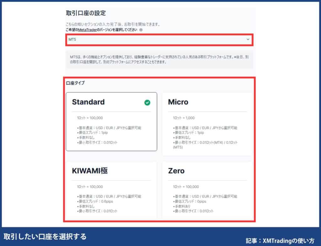 XMTradingのデモ口座開設方法