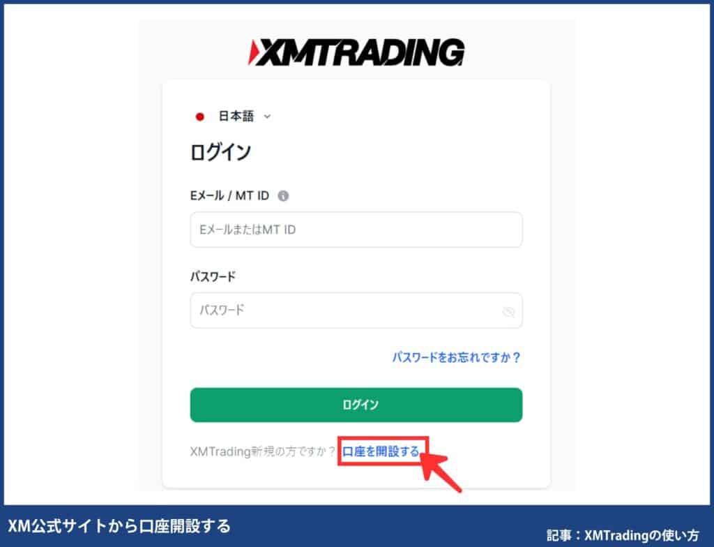XMTradingの口座開設方法｜アカウント登録