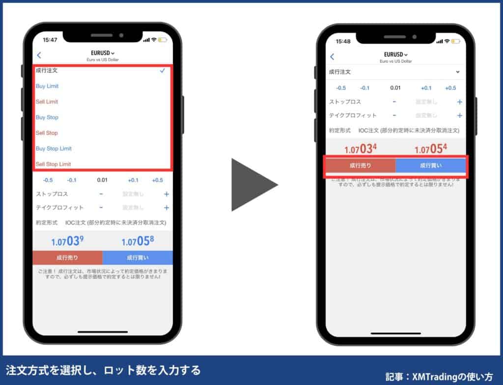XMトレーディングの使い方｜MT4/MT5の注文・決済方法【スマホ】