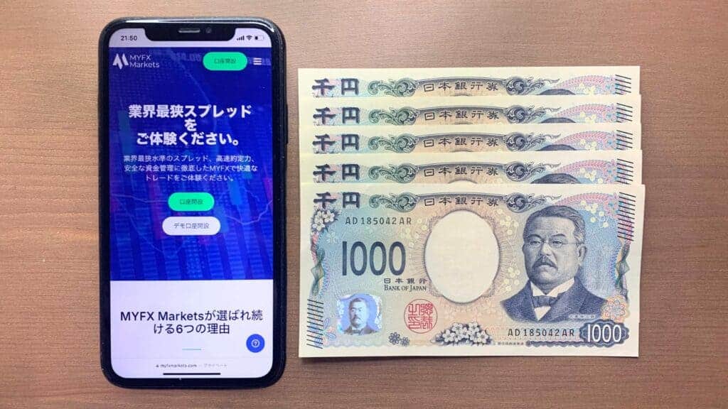MYFXMarketsの新規口座開設ボーナス15,000円