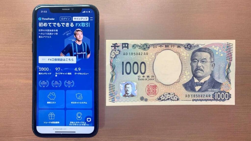 ThreeTraderの新規口座開設ボーナス10ドル