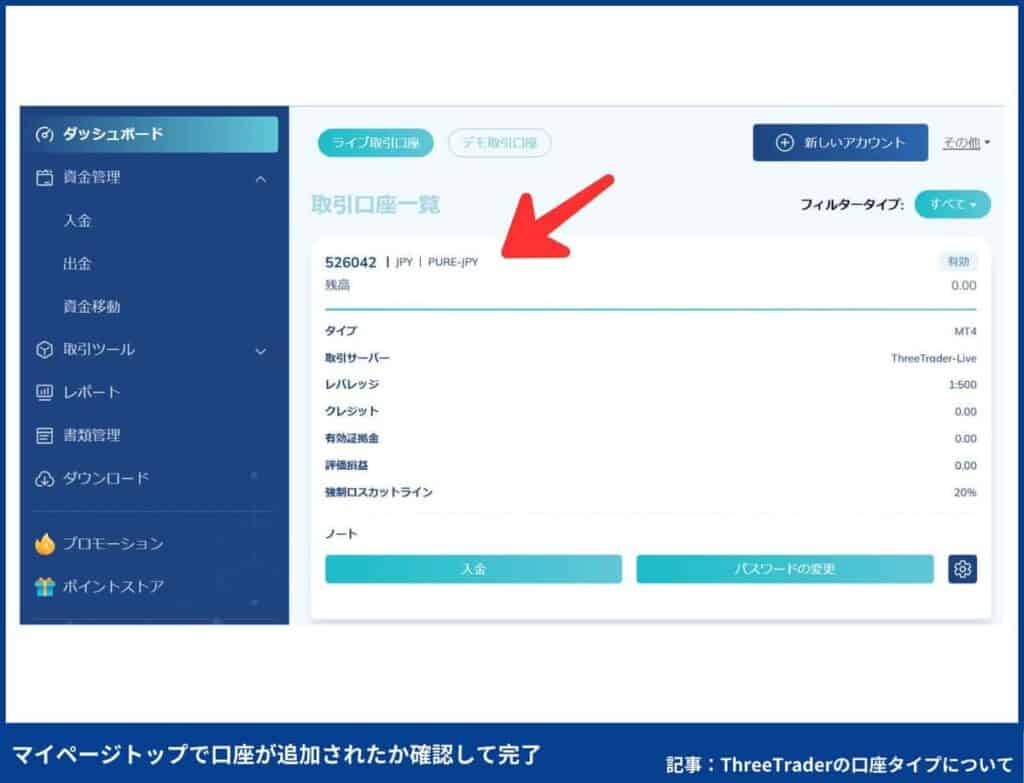 ThreeTraderの口座タイプ変更方法【変更はできないが追加口座で解決】