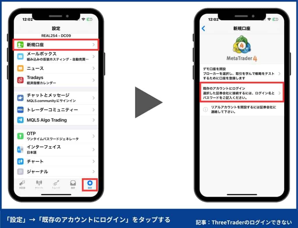 ThreeTrader（スリートレーダー）の使い方｜MT4のダウンロード・ログイン方法【スマホ】