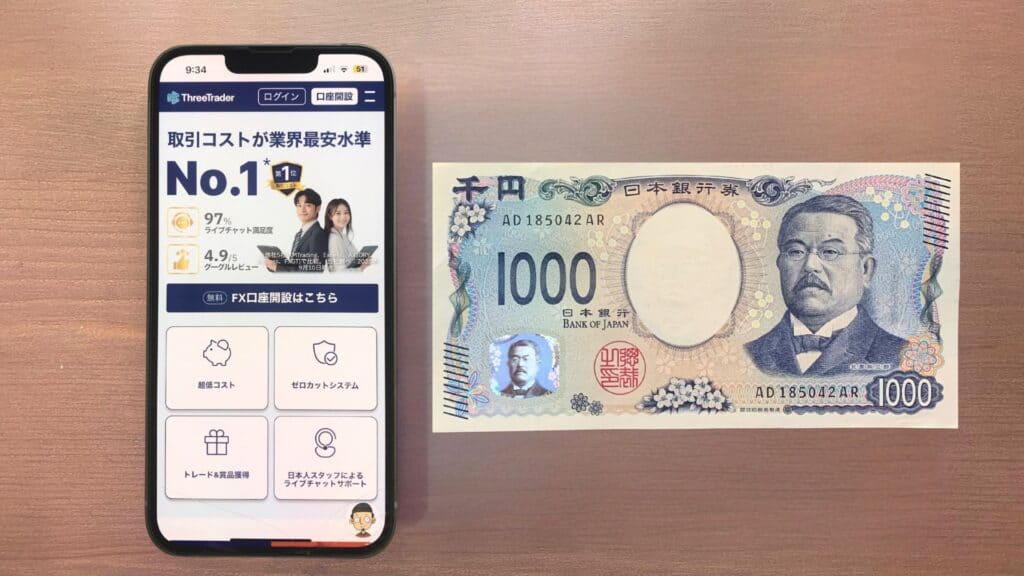 ThreeTrader|新規口座開設ボーナス