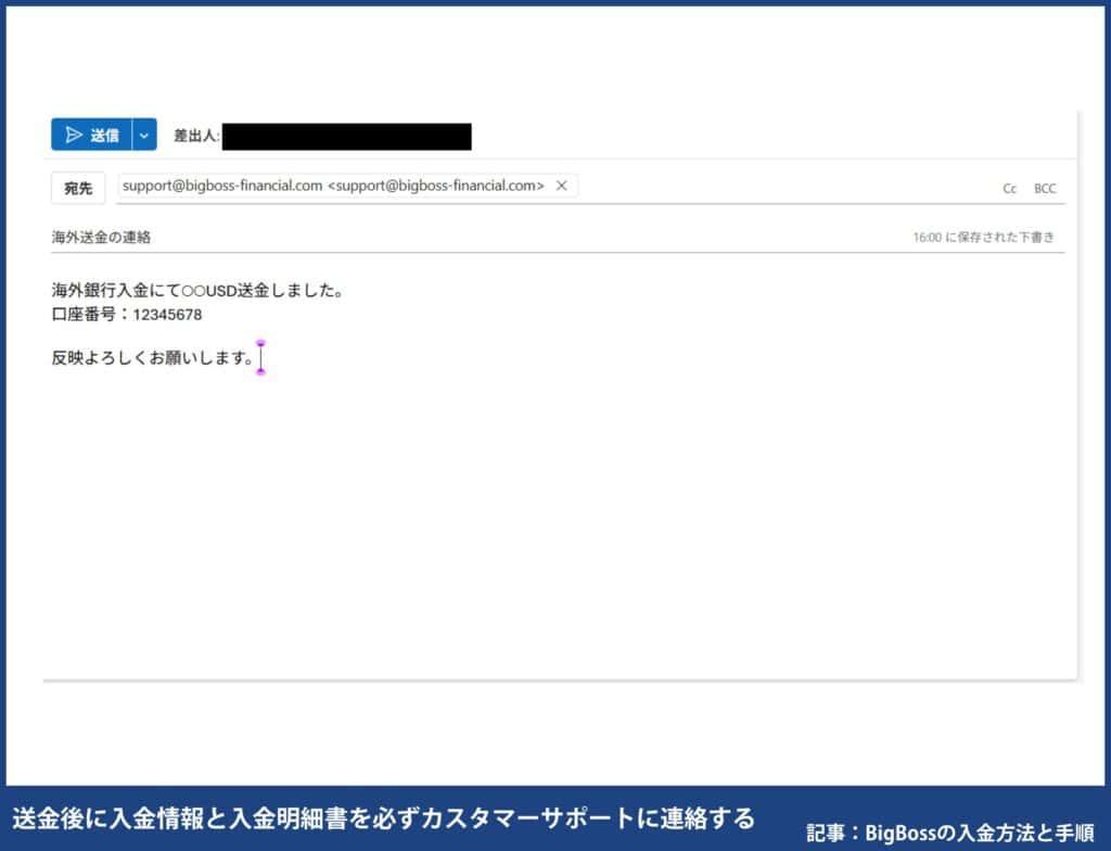BigBossの入金方法別の手順