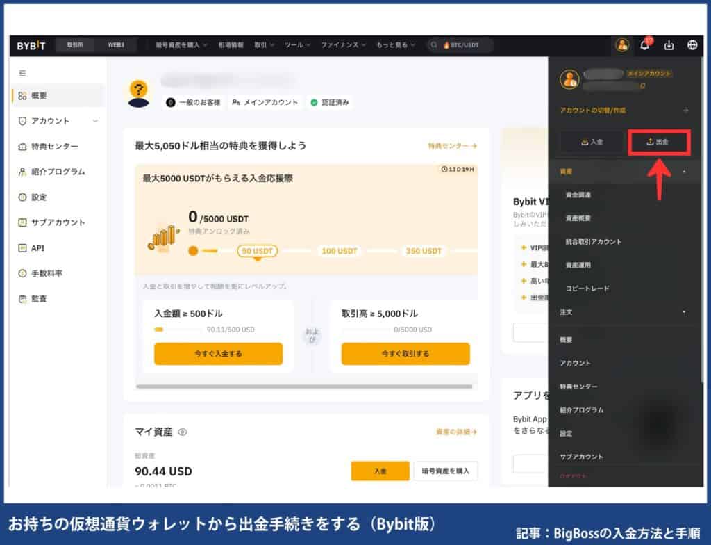 BigBossの入金方法別の手順