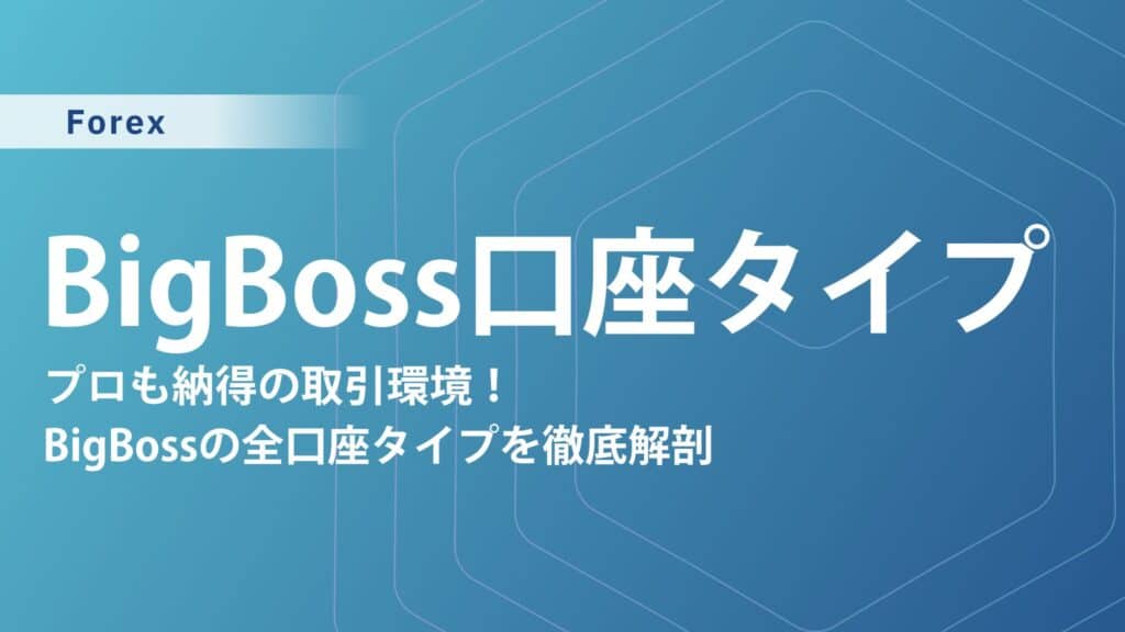 bigboss 口座タイプ｜最適な選び方と比較